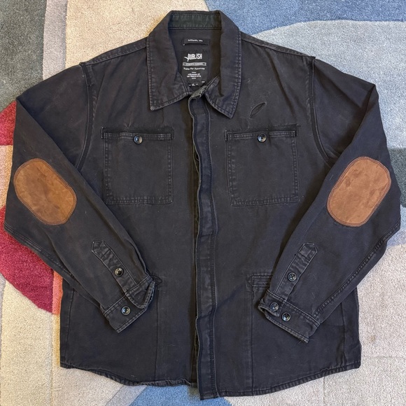 Publish Other - Publish Brand Black Utility Jacket XL Elbow Patch Button Up Workwear Streetwear